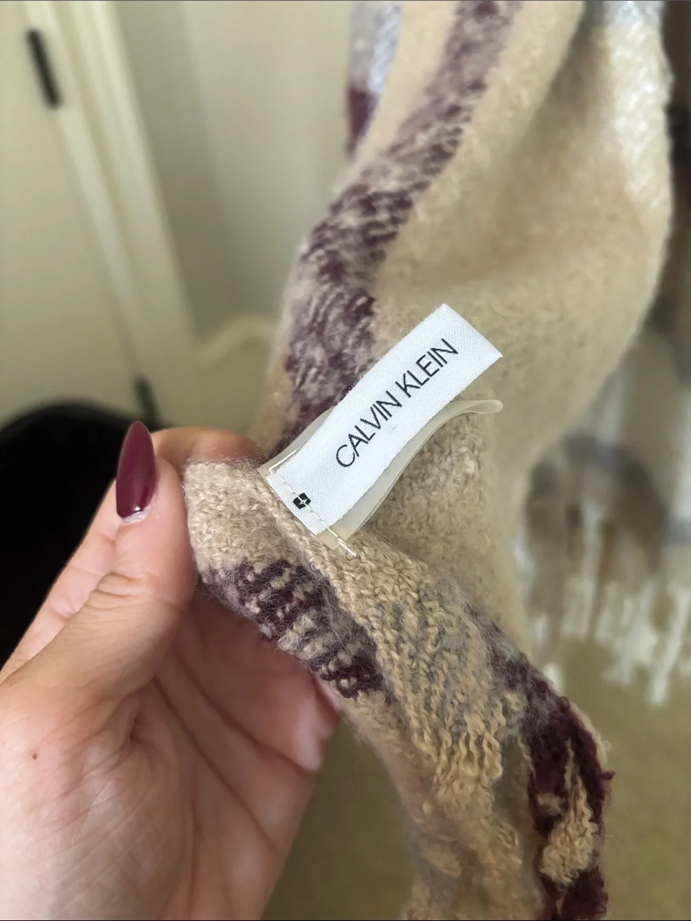 Calvin Klein soft plaid
